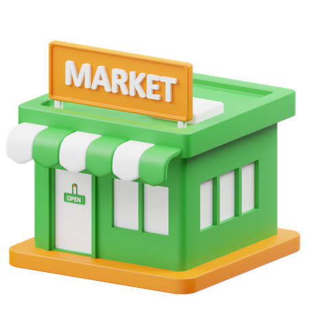 Mercado  3D Icon