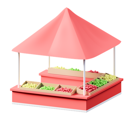 Mercado  3D Illustration