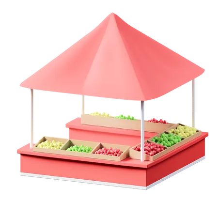 Mercado  3D Illustration