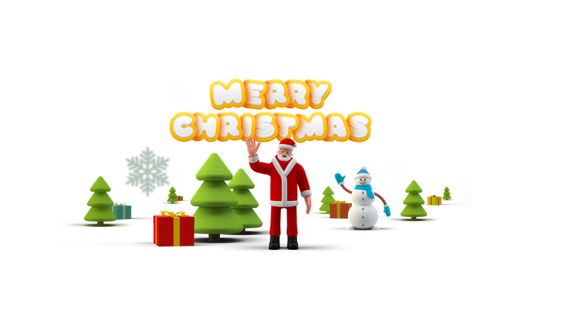 Merry Christmas  3D Illustration