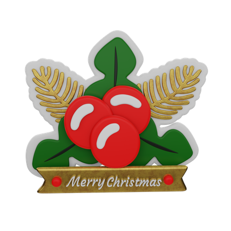 Merry Christmas  3D Sticker