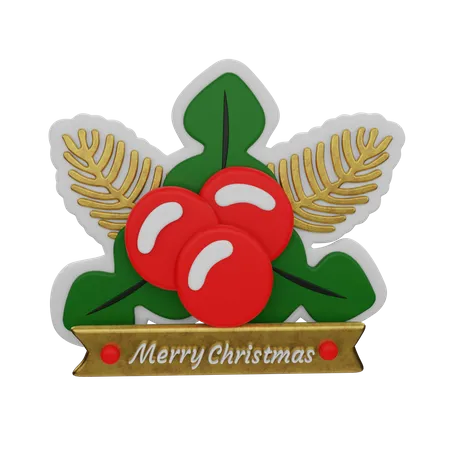 Merry Christmas  3D Sticker