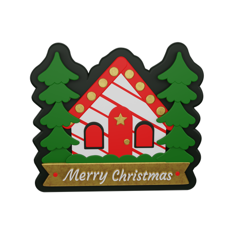 Merry Christmas  3D Sticker