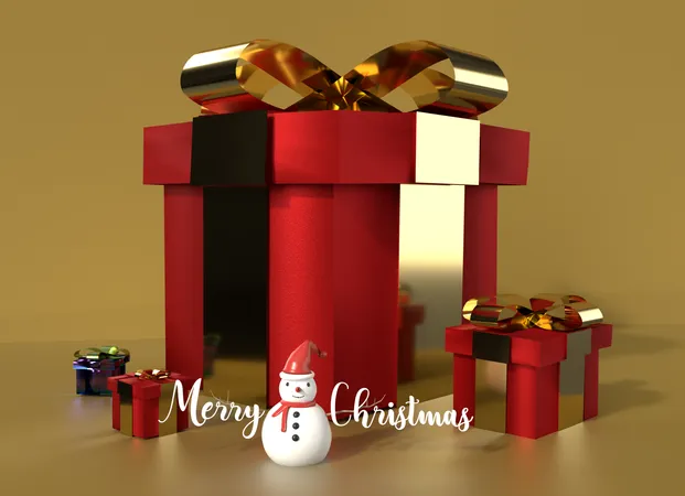 Merry Christmas  3D Illustration