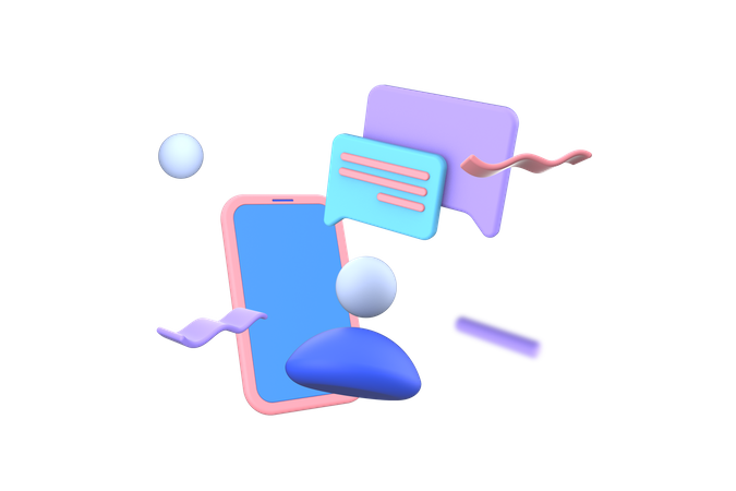 Message chat  3D Illustration