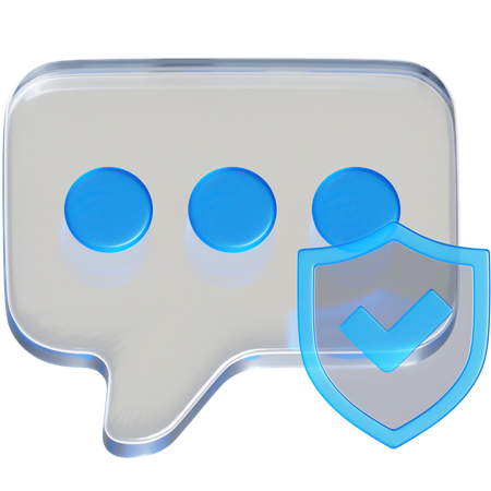 Message Protection  3D Icon