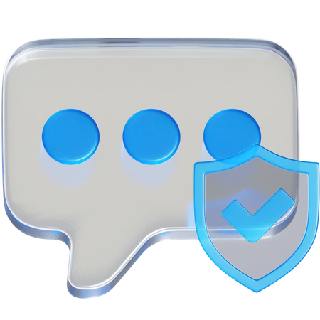 Message Protection  3D Icon