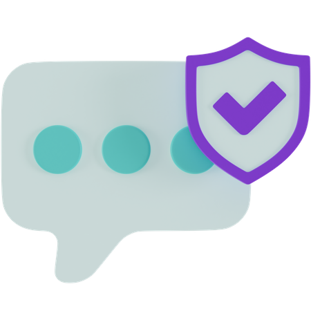 Message Protection  3D Icon