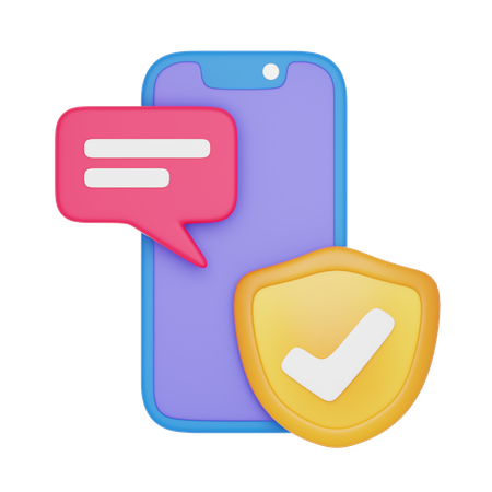 Message Security  3D Icon