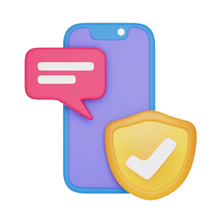 Message Security  3D Icon