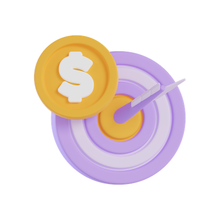 Objetivo financeiro  3D Icon