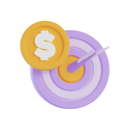 Objetivo financeiro  3D Icon