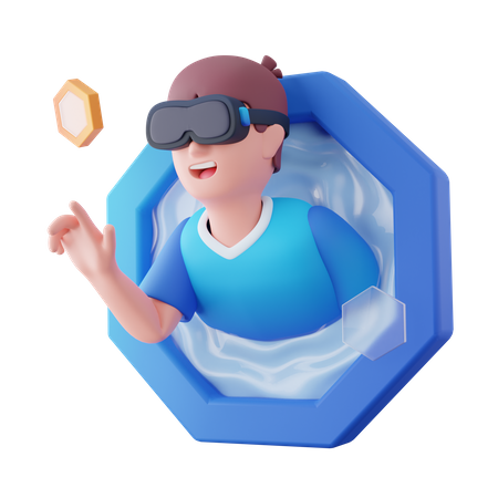 Metaverse Gate  3D Icon