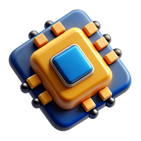 Microchip Cpu  3D Icon