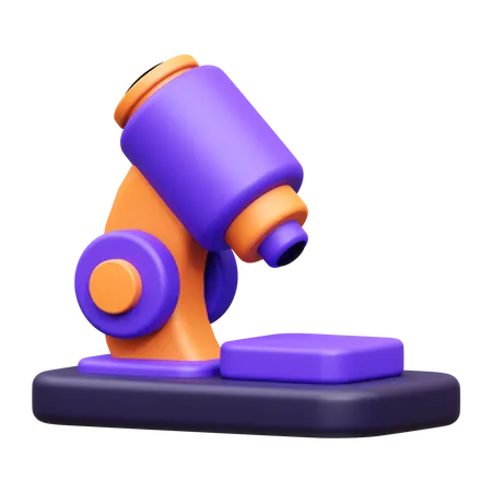 Microscope  3D Icon