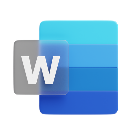 Microsoft Word  3D Icon