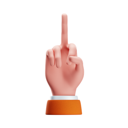 Middle Finger Gesture  3D Icon