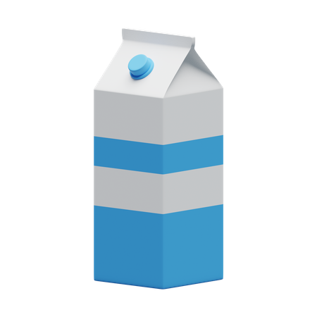 Kiste Milch  3D Illustration