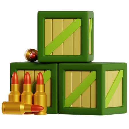 Military Supply Storage  3D Icon