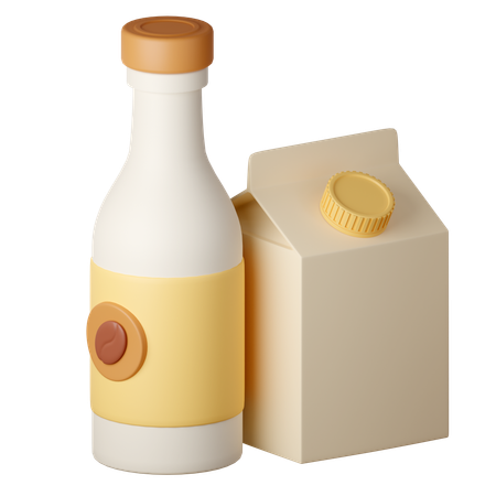 Milk Bottle  3D Icon