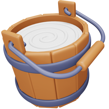 Milk Bucket  3D Icon