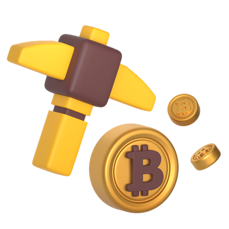 Minería Bitcoin  3D Icon