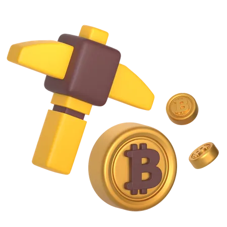 Minería Bitcoin  3D Icon