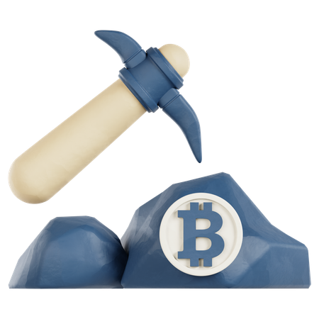 Minería criptográfica  3D Icon