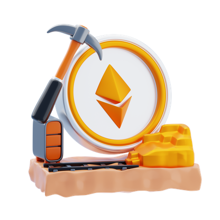 Minería de ethereum  3D Icon