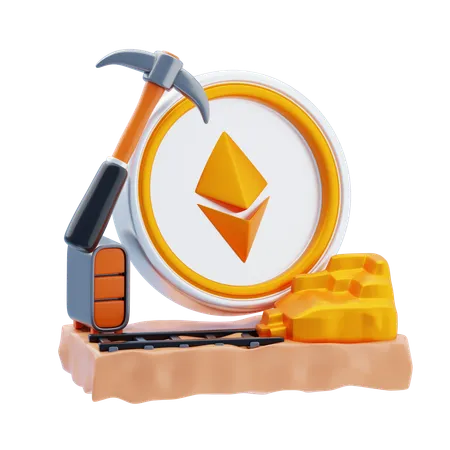 Minería de ethereum  3D Icon