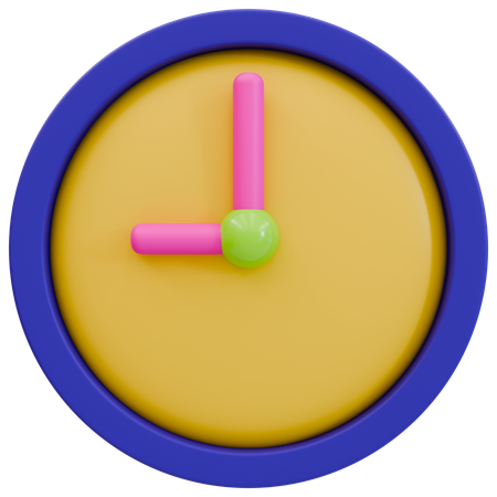 Minimalistische Uhr  3D Icon