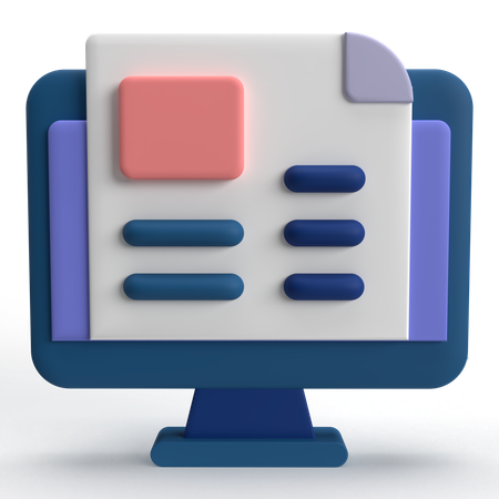 Mise en page des documents  3D Icon