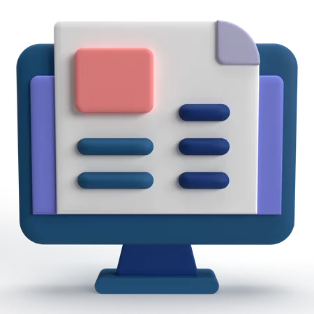 Mise en page des documents  3D Icon