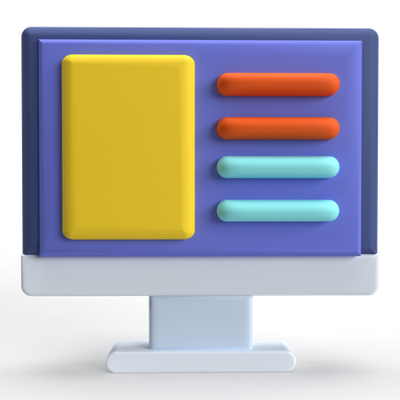 Mise en page Web  3D Icon