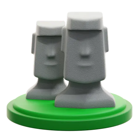 Moai  3D Icon