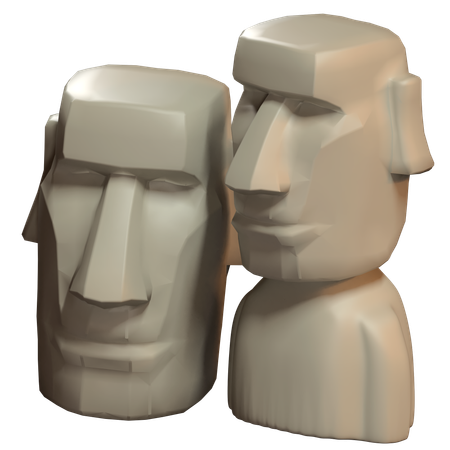 Moai  3D Icon