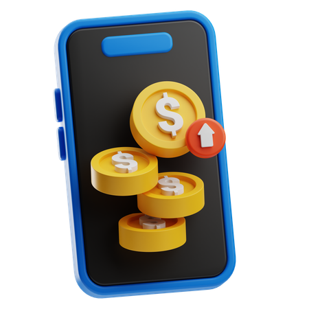 Mobile Banking  3D Icon