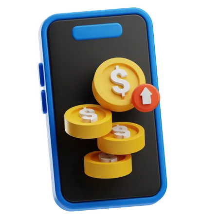 Mobile Banking  3D Icon