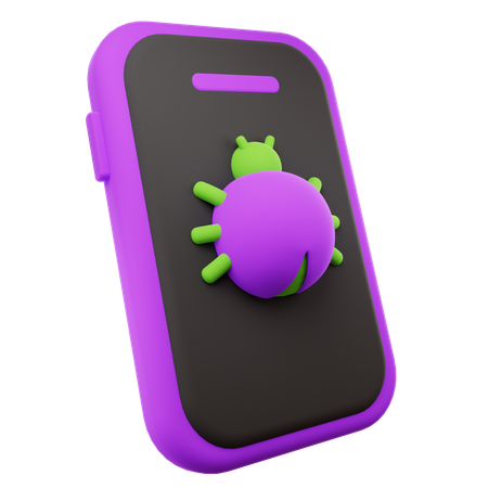 Mobile Bug  3D Icon