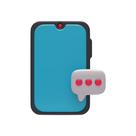 Mobile Chat  3D Illustration