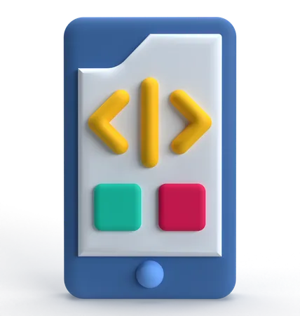 Mobile Code  3D Icon