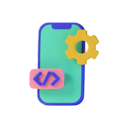 Mobile Development  3D Icon