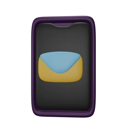 Mobile Email  3D Icon