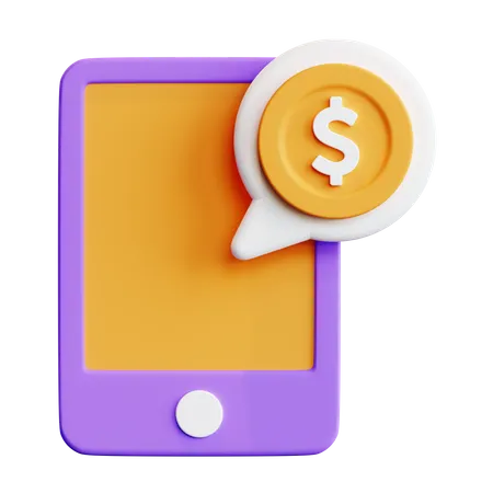 Mobile Finance  3D Illustration