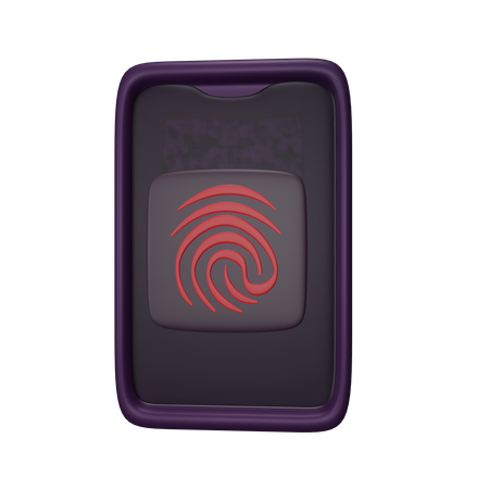 Mobile Fingerprint  3D Icon