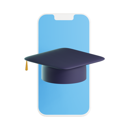 Mobile Learning  3D Icon