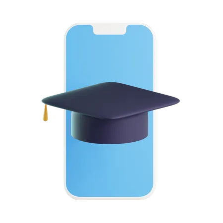 Mobile Learning  3D Icon