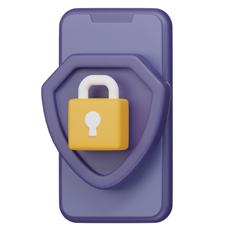 Mobile Lock  3D Icon