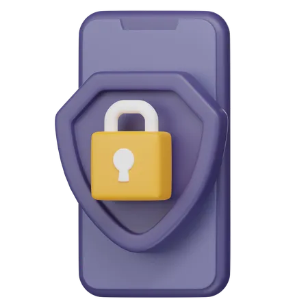 Mobile Lock  3D Icon