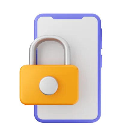 Mobile Lock  3D Icon